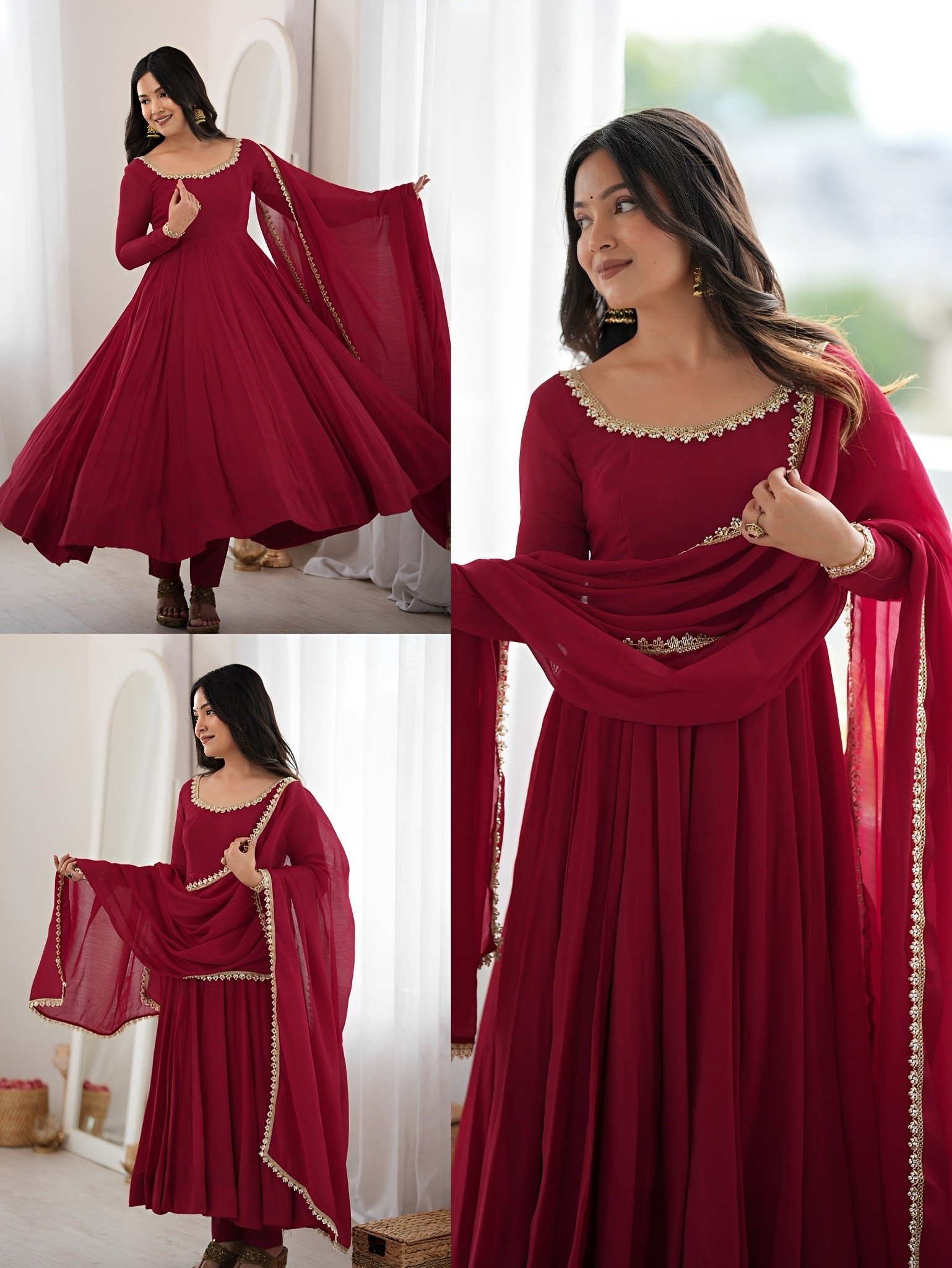 Angel - Designer Gown sets with pant dupatta