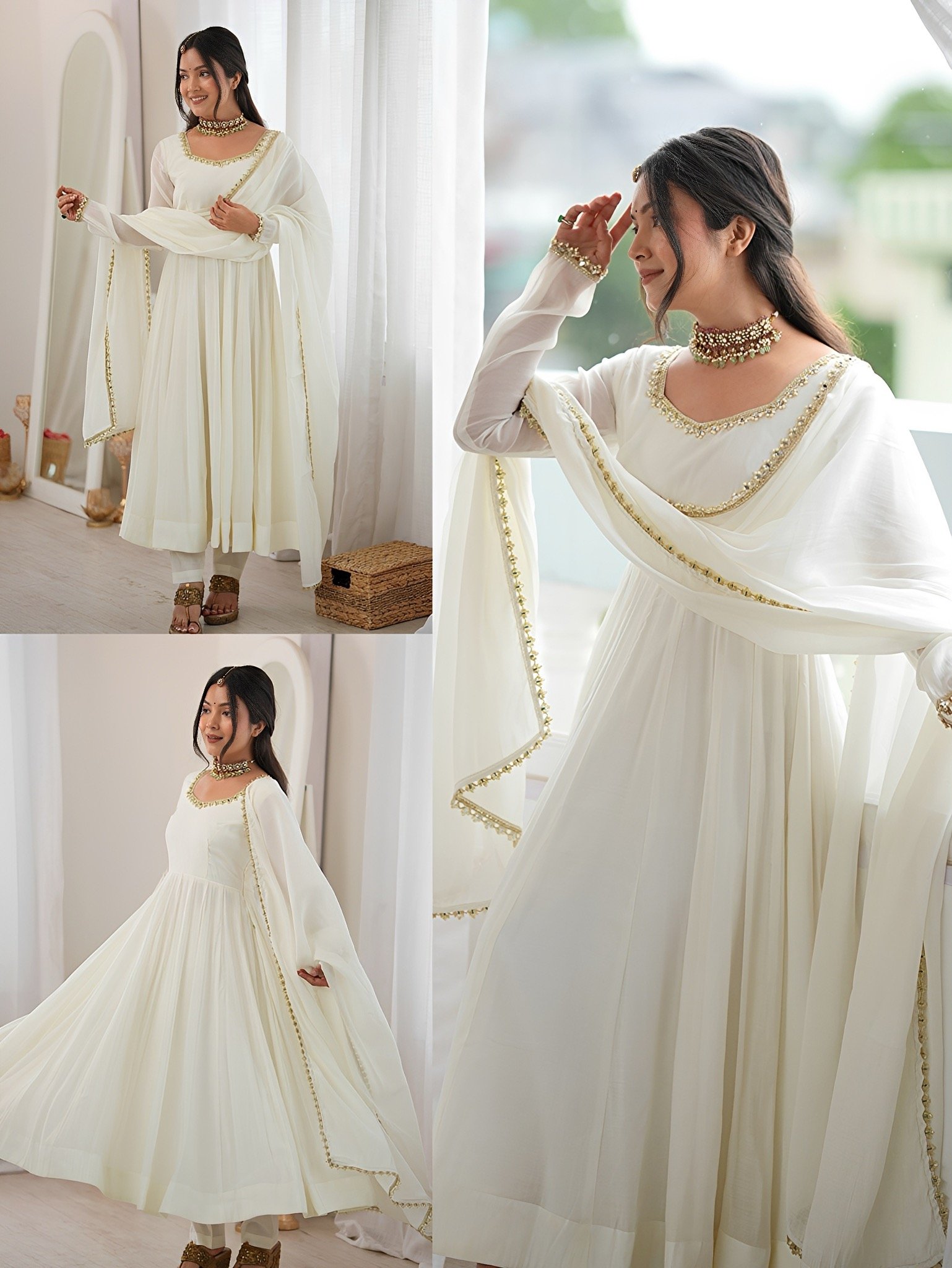Angel - Designer Gown sets with pant dupatta