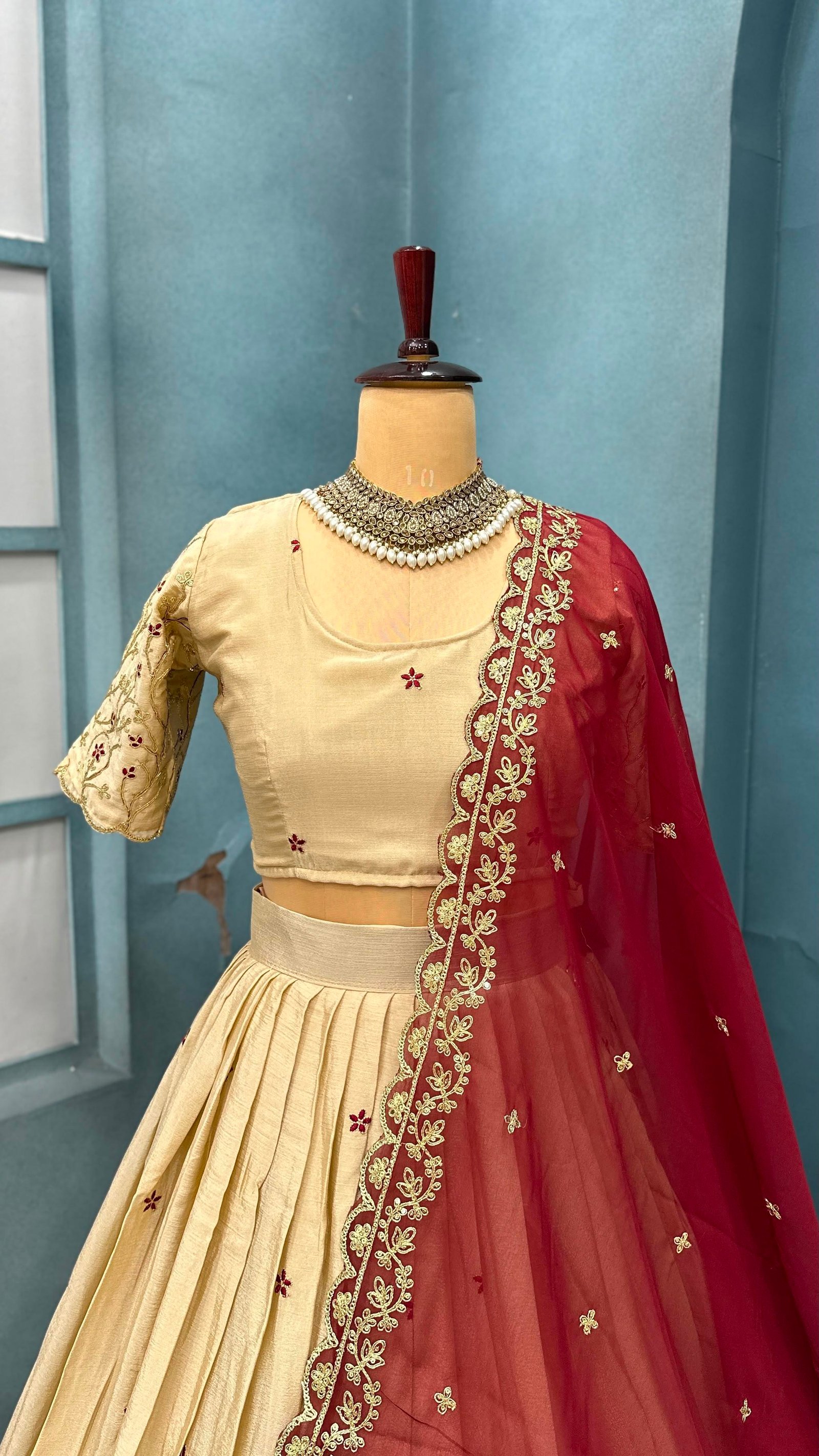 Onam special Creamy white Lehengas