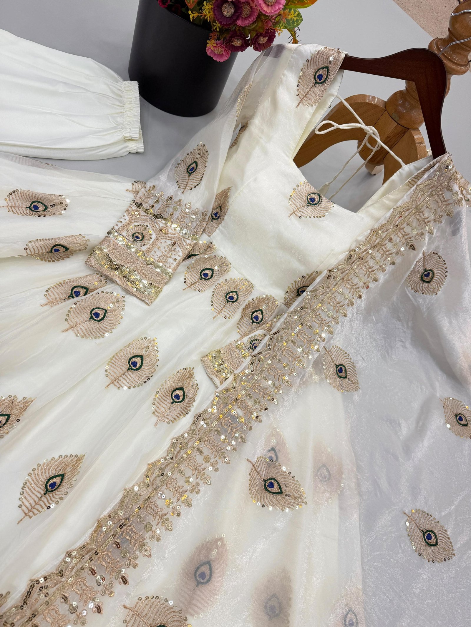 Ziva Royale – Heavy Sequin Designer Gown Set ✨